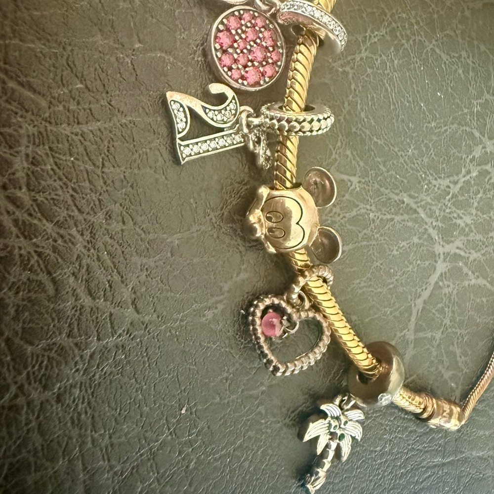 Gold and Silver Charm Bracelet - Picture 2 of 3